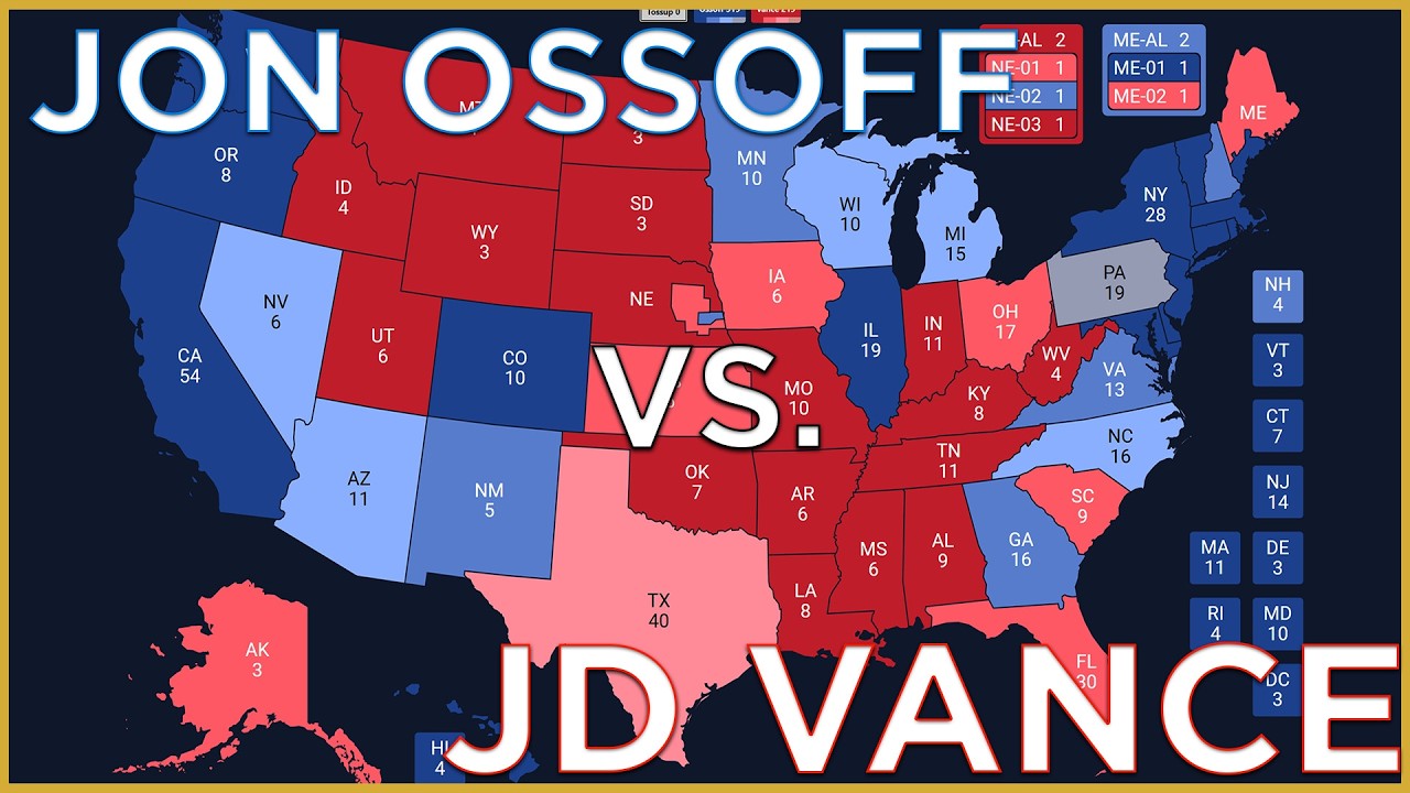 2028 Presidential Election Prediction | Jon Ossoff v. JD Vance