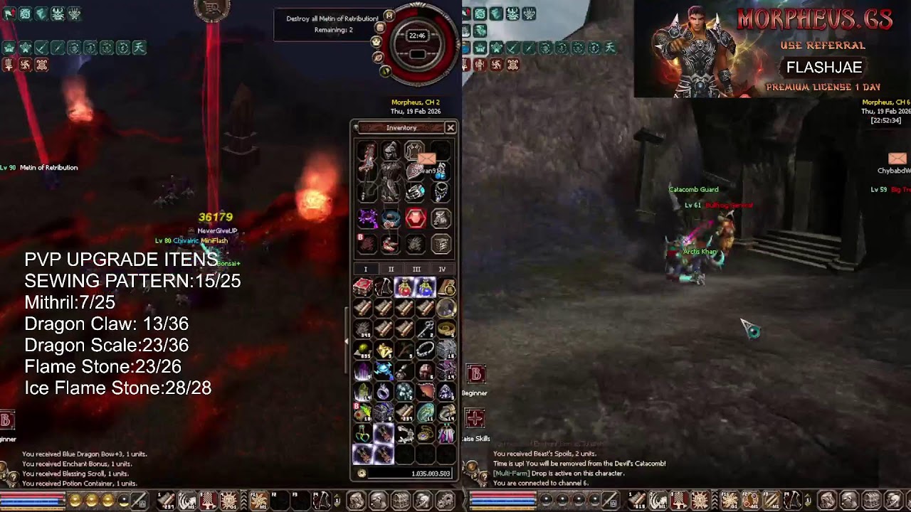 Metin2 Morpheus LIVE #20 Daily farming || Q&A [PT/ENG]