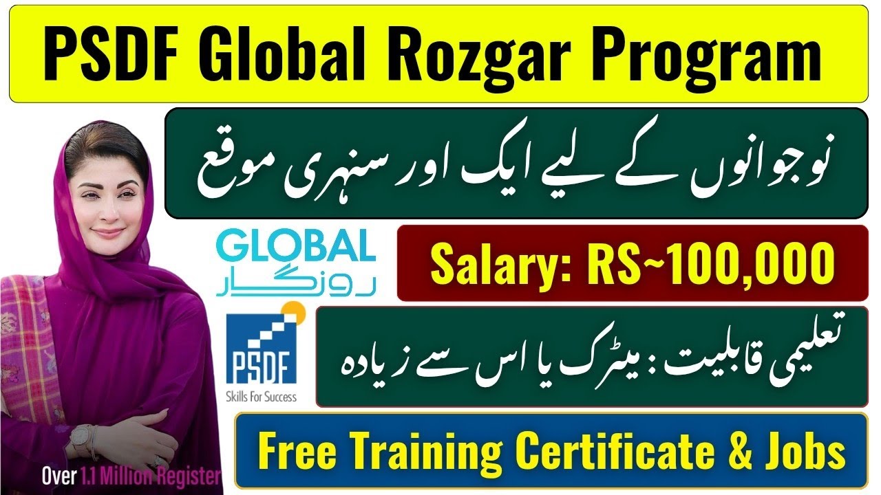 PSDF Global Rozgar Program 2026 | Free Training & International Jobs Pakistan - PSDF Free Courses 🇵🇰