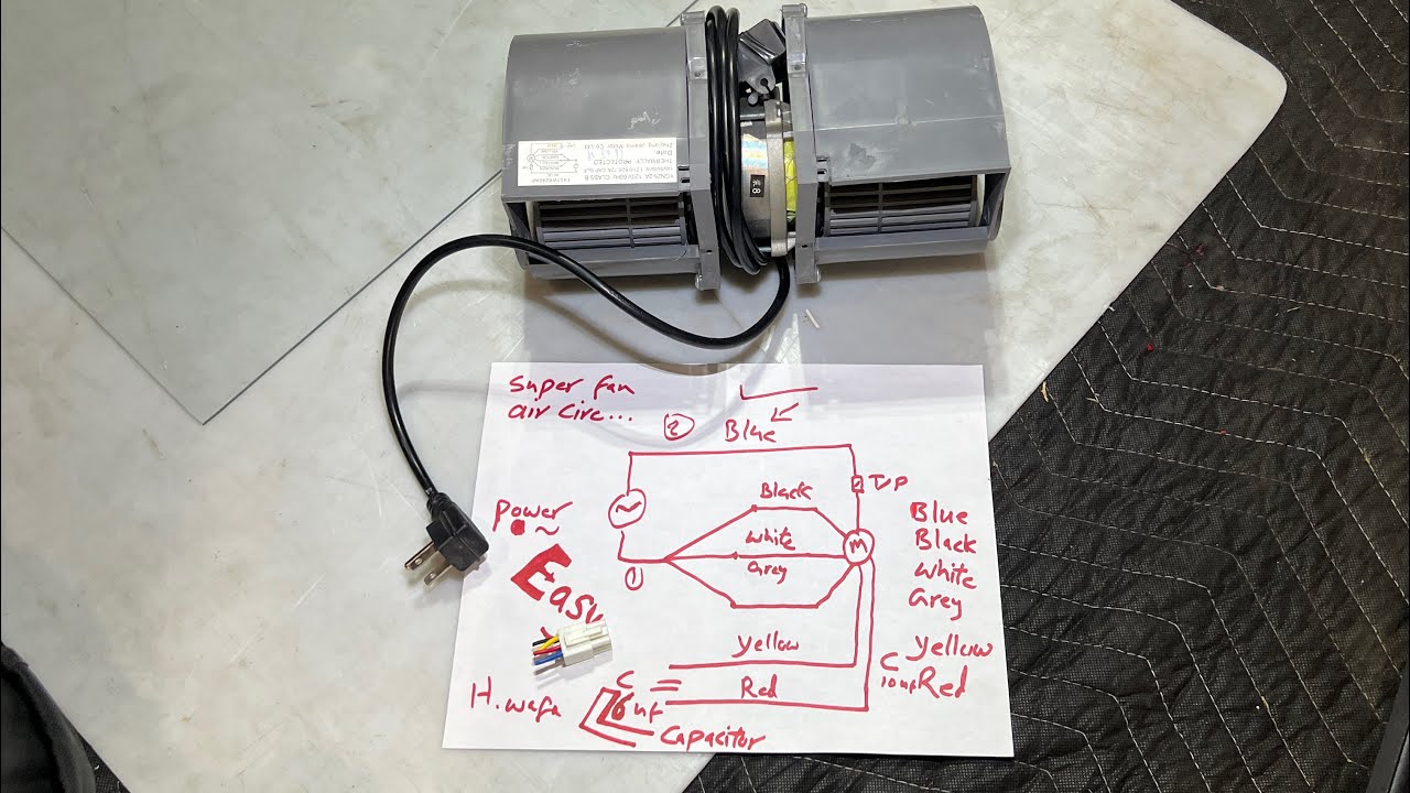 How to rewire microwave blower motor