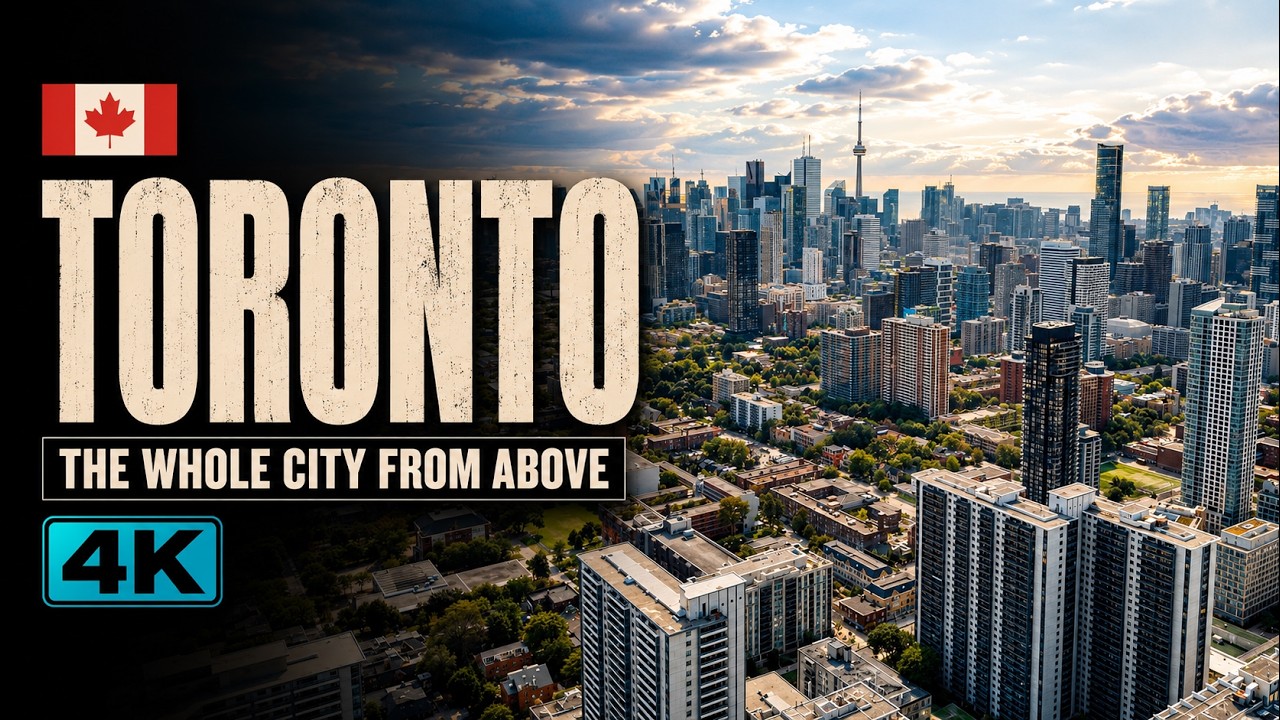 Toronto, Ontario, Canada in 4K . DJI Mini 4 Pro Drone