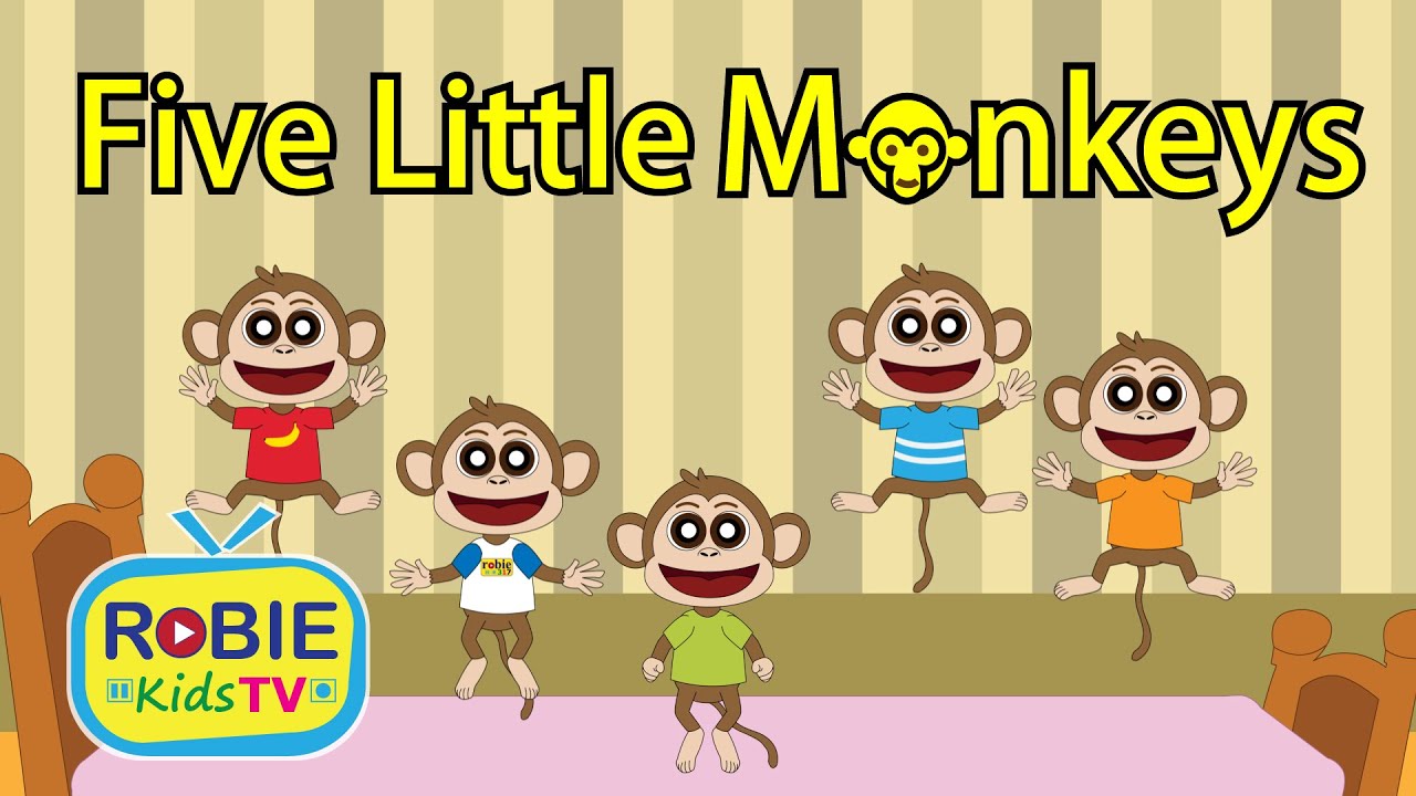 Five Little Monkeys Jumping On The Bed | Children Nursery Rhymes | Kids Songs