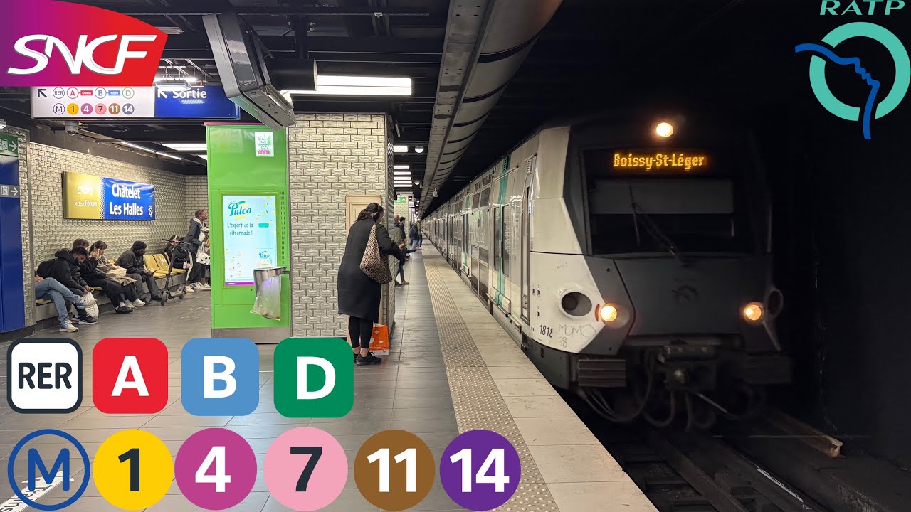 [RATP/SNCF]Métro & RER à Châtelet-les-Halles #ratp #sncf #rer #metroparisien