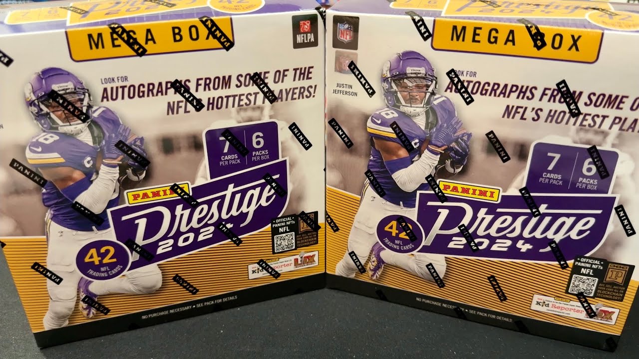 2024 PANINI PRESTIGE FOOTBALL MEGA BOXES x2! 🏈 ONE NUMBERED AUTOGRAPH! ✍️ ONE CASE HIT! 💥