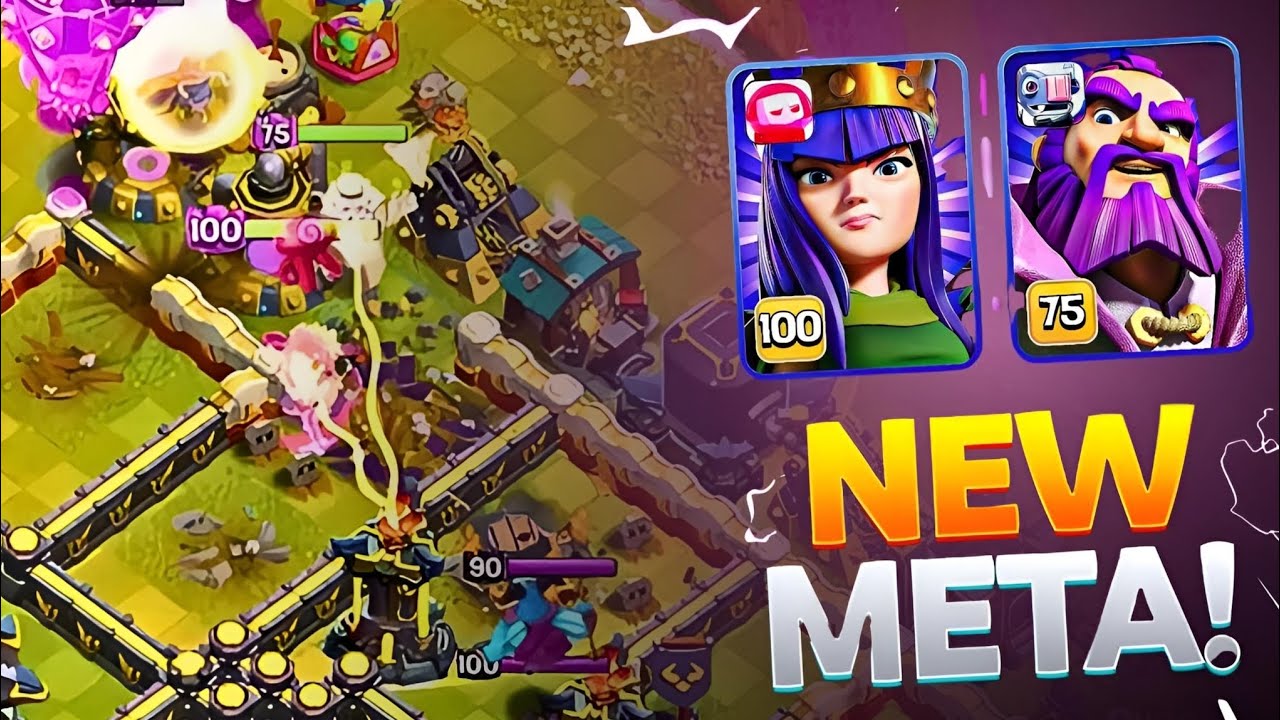 Best TH17 Strategy! Queen + Warden Charge with Recall Spell & Root Riders &ndash; Clash of Clans