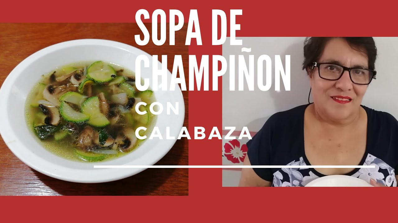 SOPA DE CHAMPIÑONES CON CALABAZA