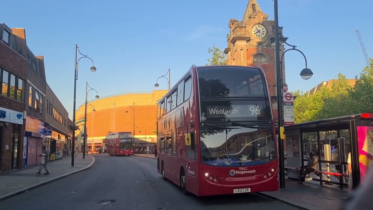 Bus 486 from Bexleyheath Town centre to North Greenwich Station