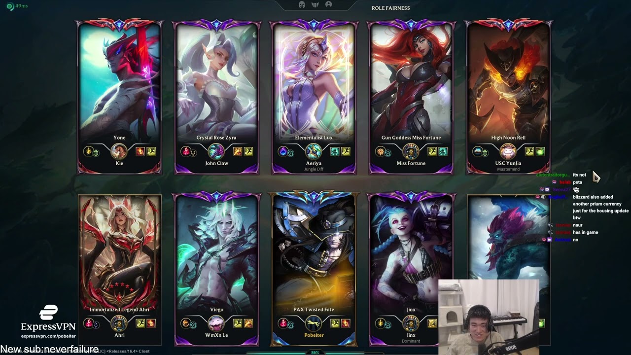 2000 lp mid lane playing on main (cursed account) (+10 for win -30 for loss) (all of my life I'm cha