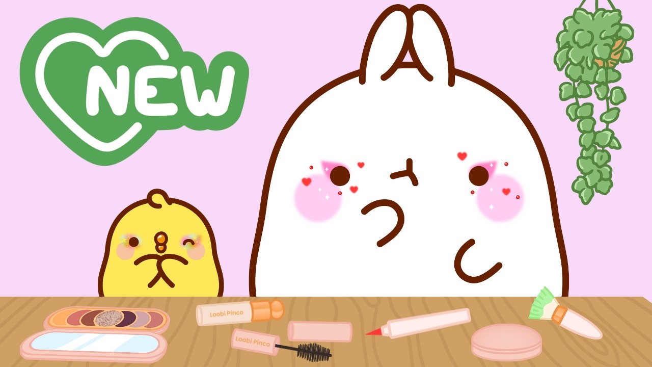 Get Ready for Valentine’s Day! 💕✨ Molang & Piu Piu Makeup Fun