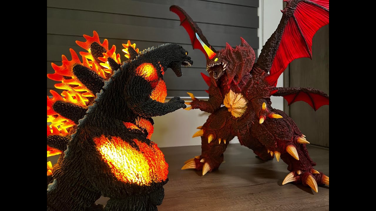 【X-Plus】Godzilla(1995)｜FAVORITE SCULPTORS LINE｜Kokuryu Studio｜Burning Godzilla｜黑龍工房 紅蓮哥吉拉開箱