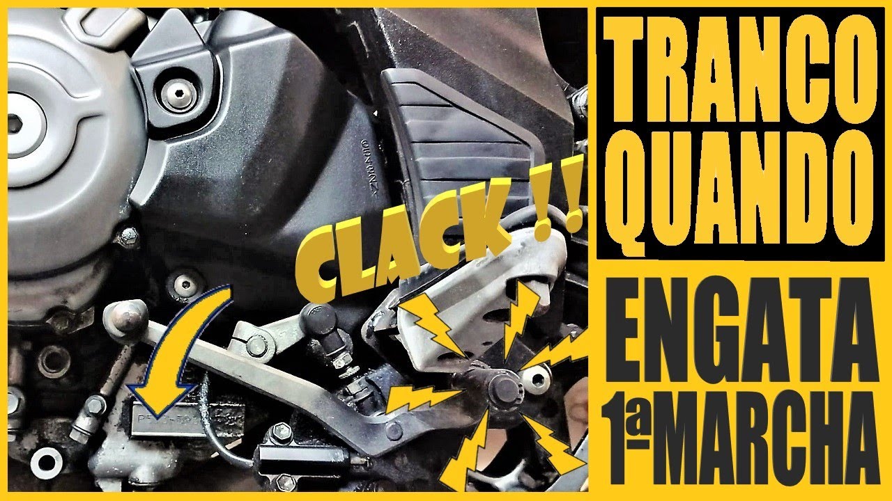 Tranco quando engata a primeira marcha da moto. É normal ouvir um estralo no engate da primeira ?
