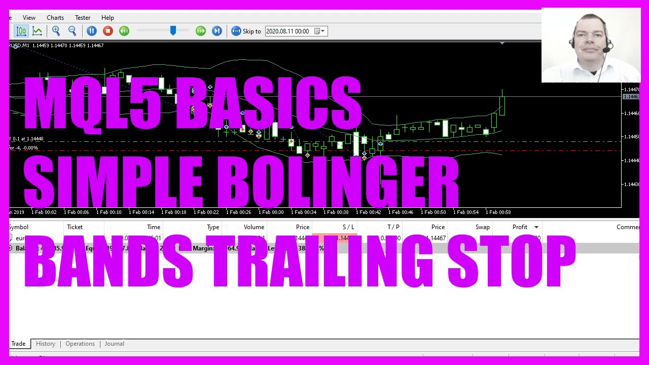 LEARN MQL5 TUTORIAL BASICS - 83 SIMPLE BOLLINGER BANDS TRAILING STOP