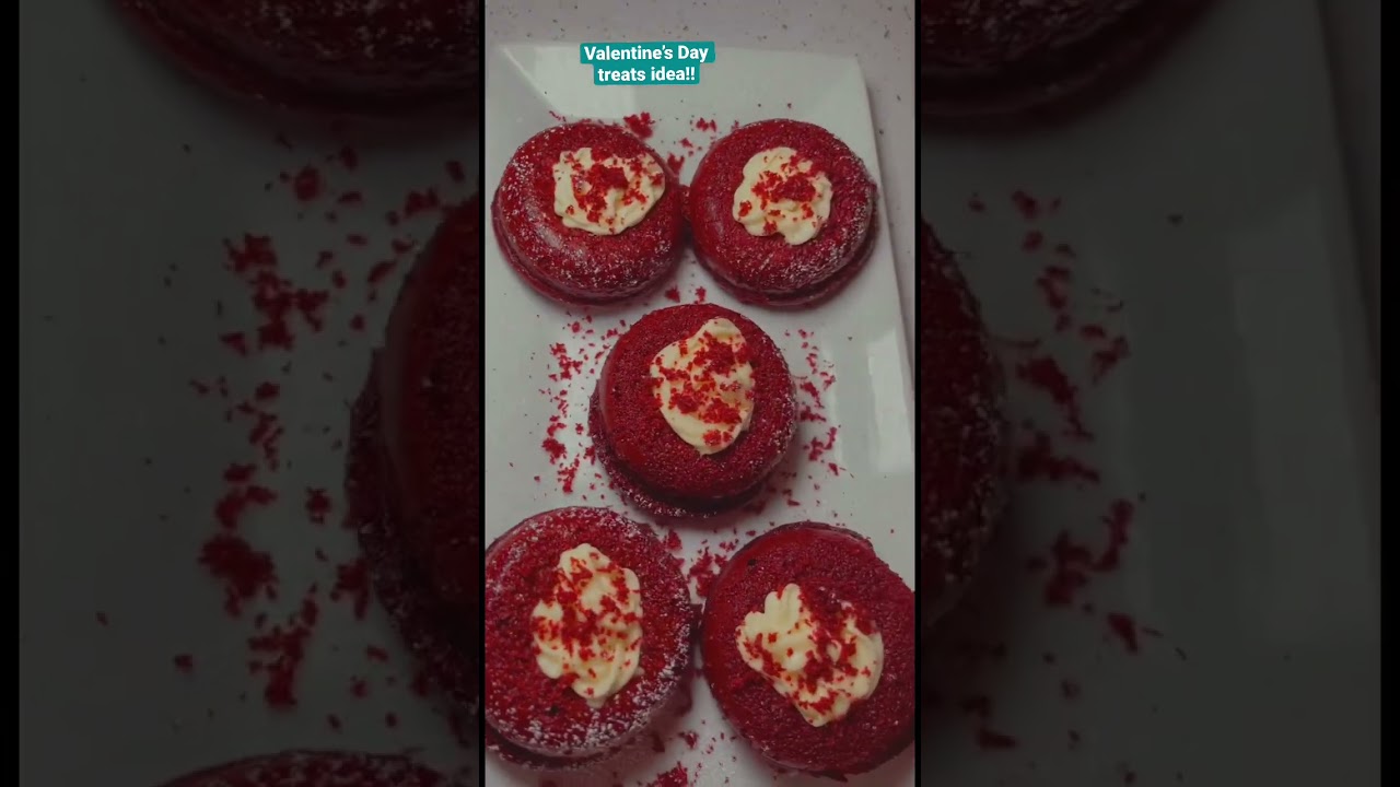 Red velvet donuts filled with butter cream #redvelevet #buttercream #donuts #valentinesday #treats