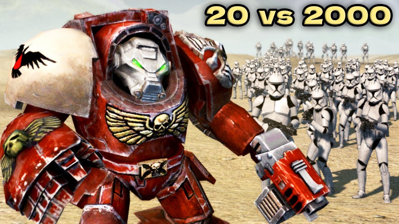 20 Space Marines vs 2000 Clone Troopers - Who is Stronger? - WARHAMMER 40K vs STAR WARS