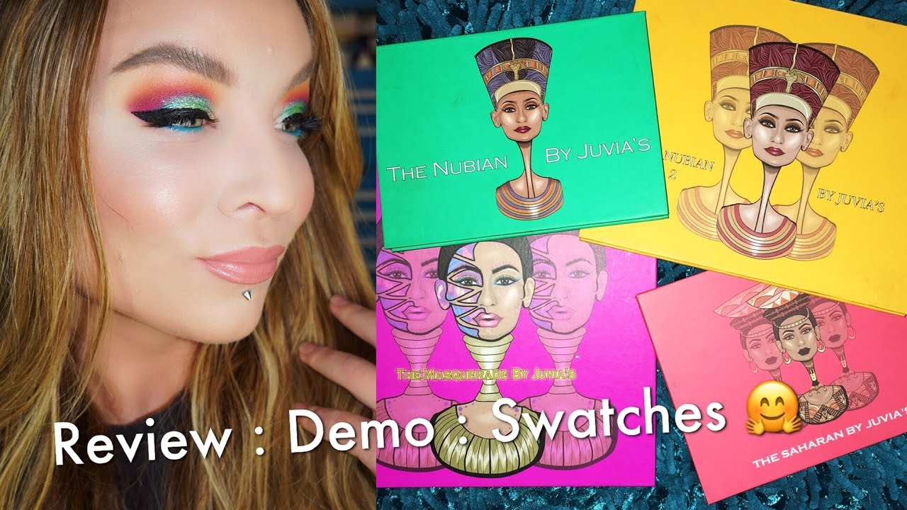 Juvia's Place Eyeshadow Palettes : Nubian 1& 2, The Saharan, & Masquerade : Swatches : Review : Demo