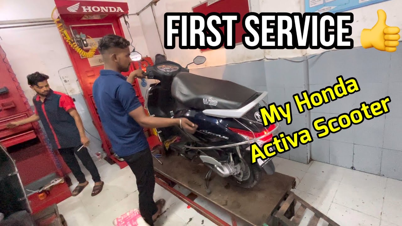 Honda Activa 110cc First Service at Honda Service Centre |Service Cost | Full Process Video