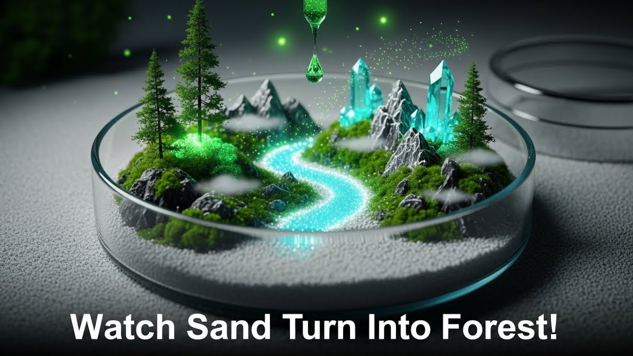 From Sand to Magical Forest 🌲 | Ultra-Realistic Macro ASMR Transformation
