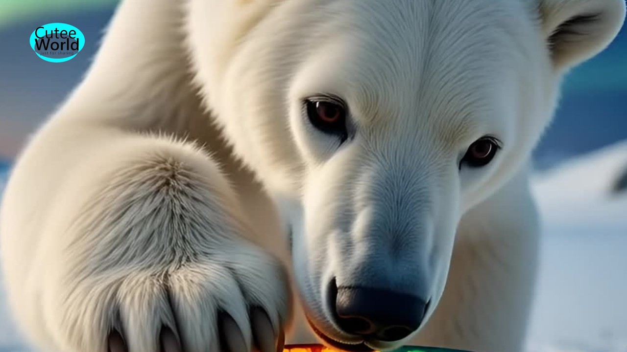 Polar Bear Painters Create Auroral Art on the Northern Lights Canvas