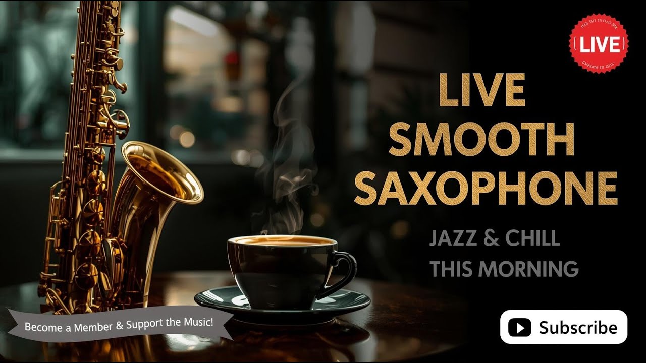 Live Smooth Jazz Saxophone 🎷 Quiet Morning Music for Relaxation, Coffee & Soft Focus