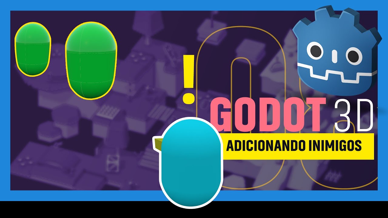 Curso Básico 3D na Godot - Aula 8 - Como CRIAR INIMIGOS no Jogo de Plataforma 3D