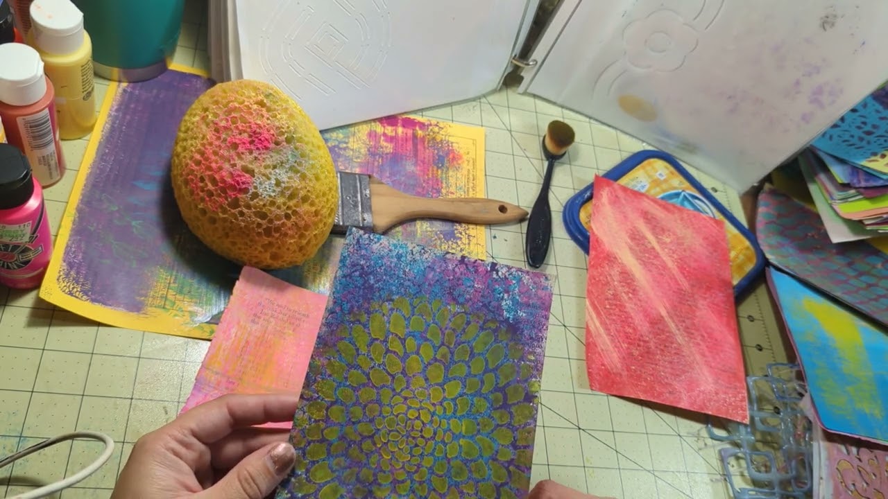 Painty Papers! Maybe a few tools you haven't thought of using! #paintypapers #mixedmedia #collage