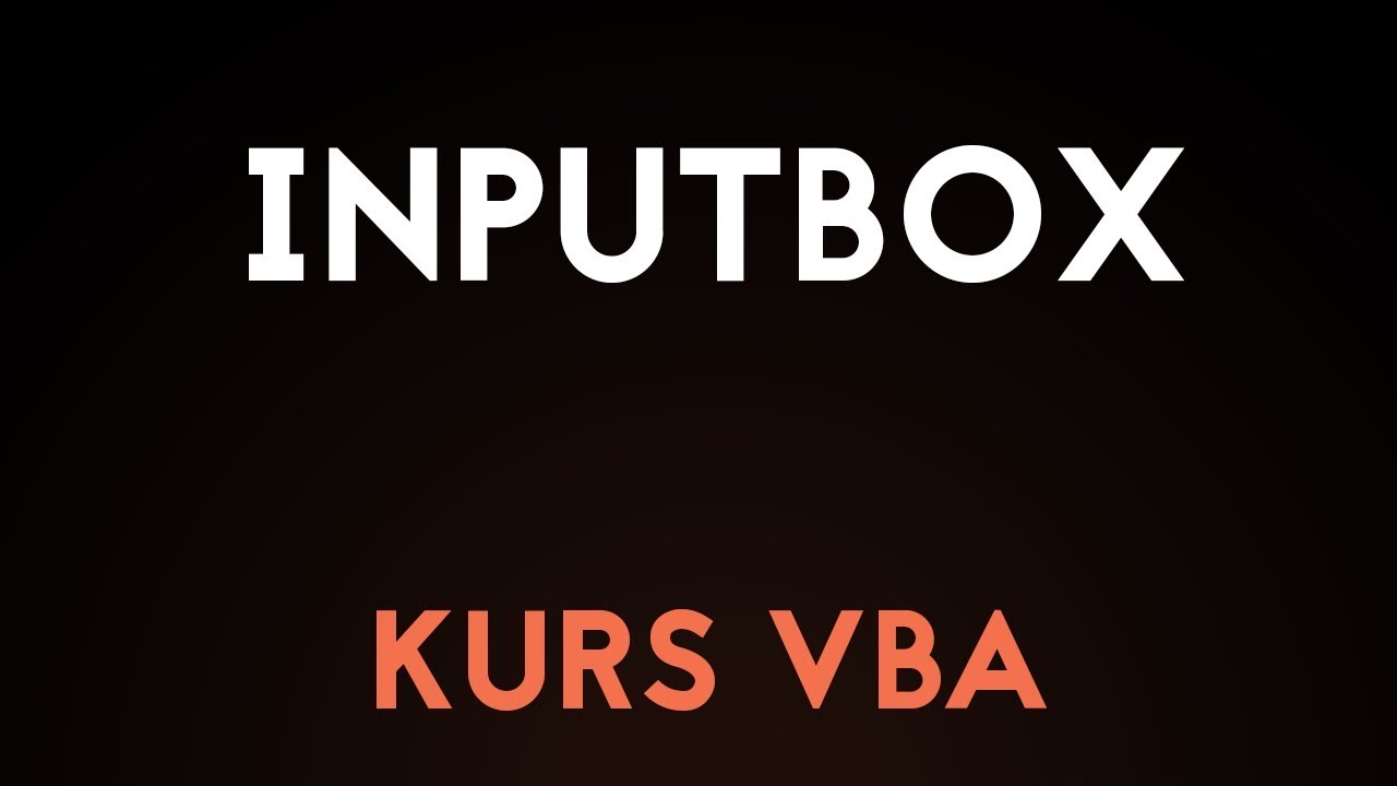 [iExcel.pl] Kurs VBA #6 InputBox