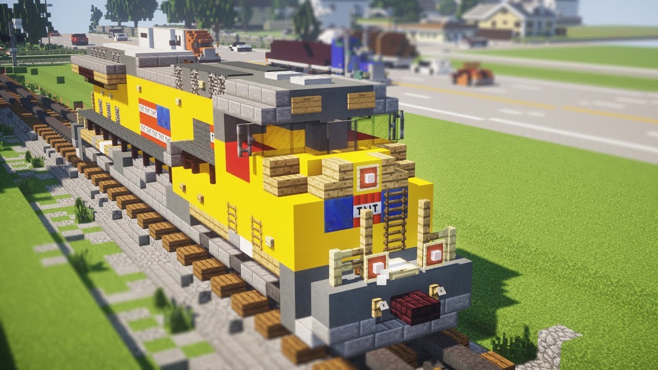 Minecraft Union Pacific ET44AC Diesel Locomotive Tutorial