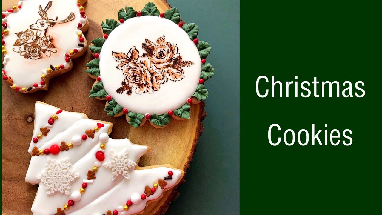 Simple stamped Christmas cookies