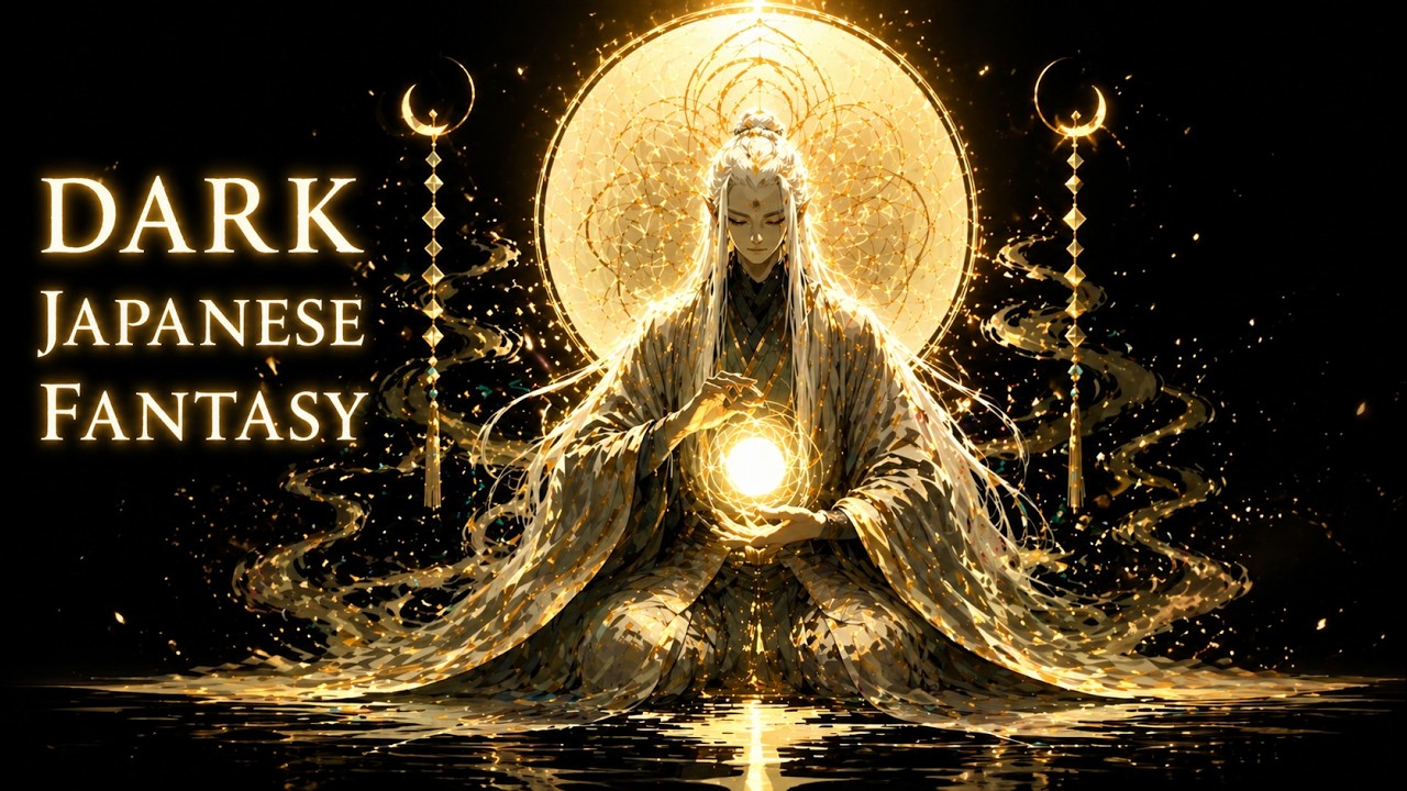 Offering to the Silver Moon Spirit | Dark Japanese Fantasy Ambient Music for Focus