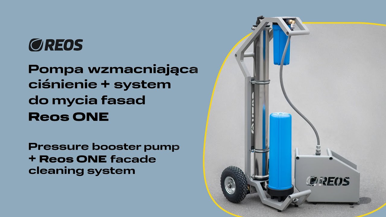 Jak działa pompa z systemem Reos ? Mycie okien i elewacji wodą demineralizowaną.