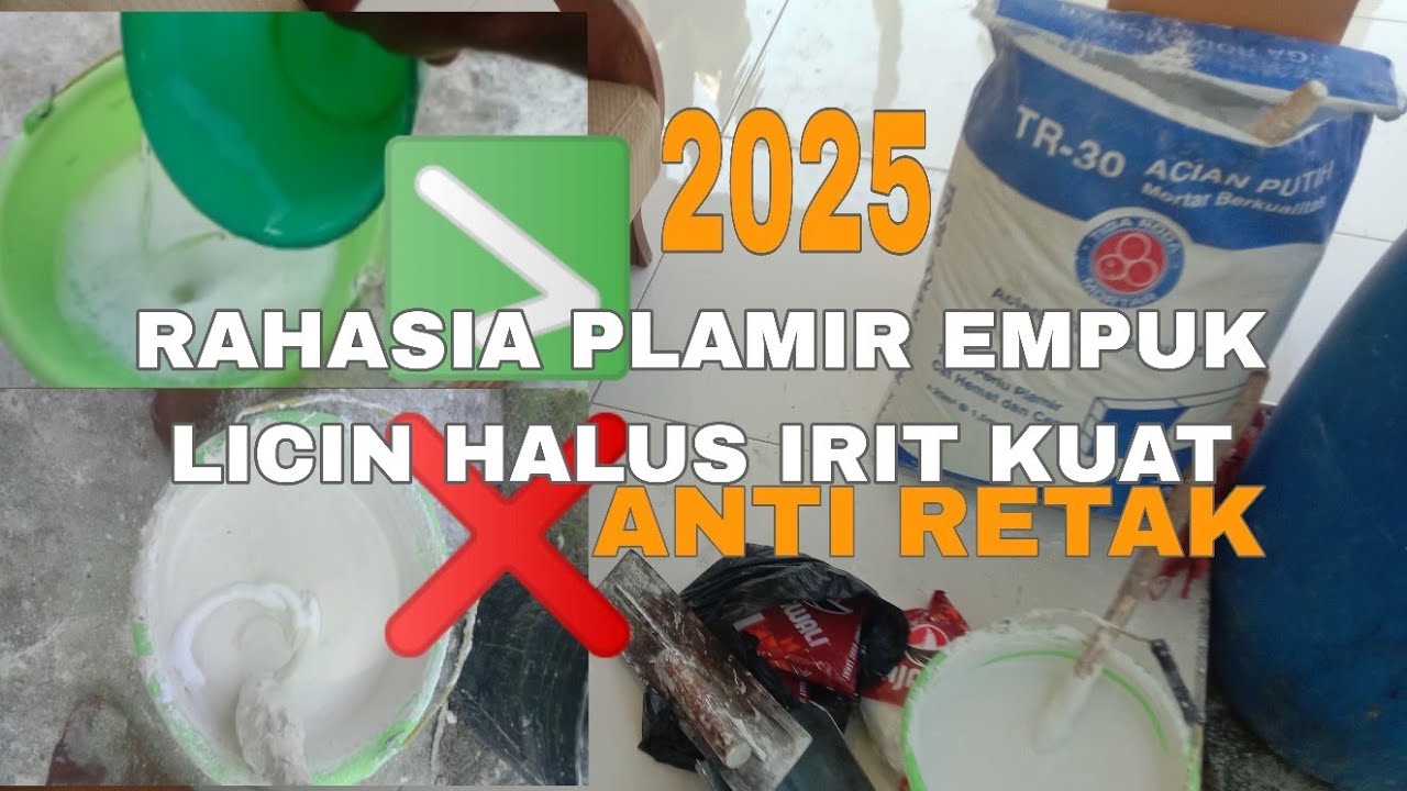 CARA BUAT PLAMIR TEMBOK SENDIRI 2025 PAKE SEMEN PUTIH MORTAR TR 30 DENGAN MANUAL 