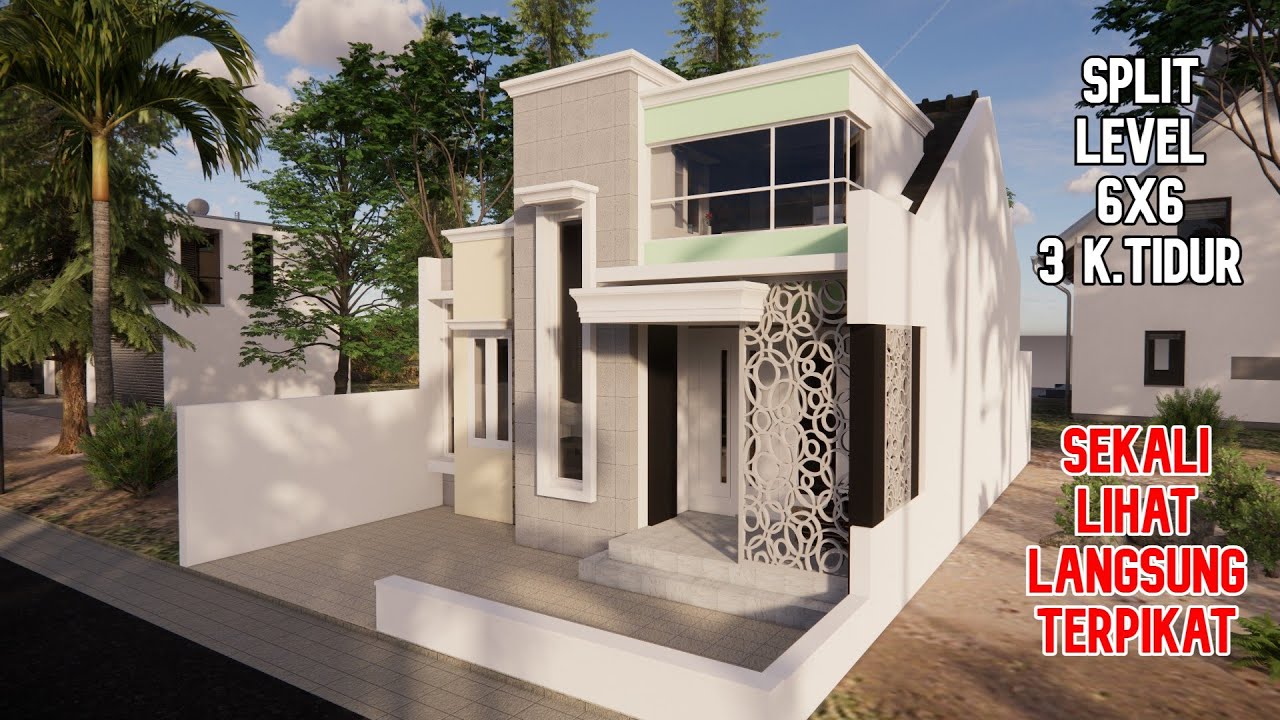 Rumah Minimalis Split Level ini jangan sampai terlewat  6x6 meter