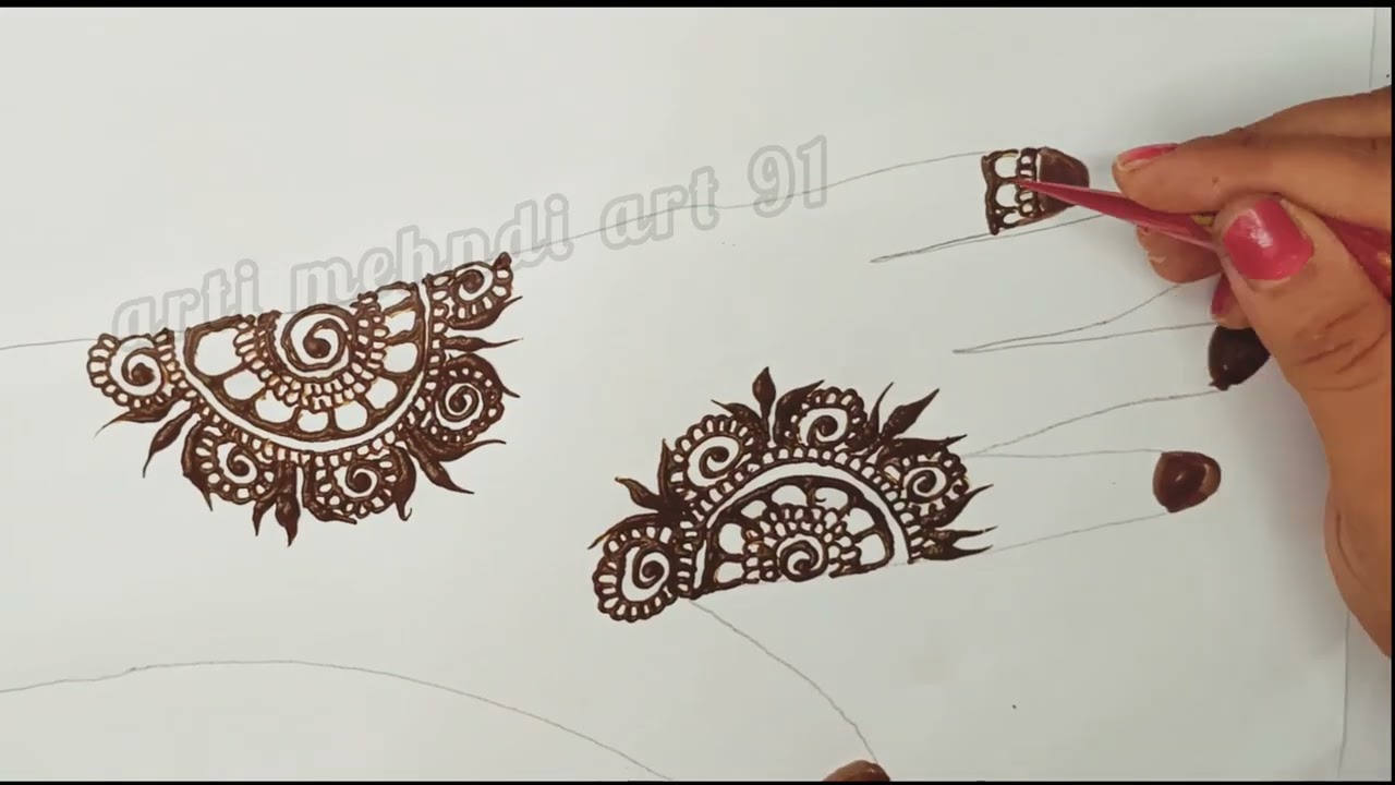 Simple unique style trend pencil mehndi designs #mehndi #hennatattoodesign 