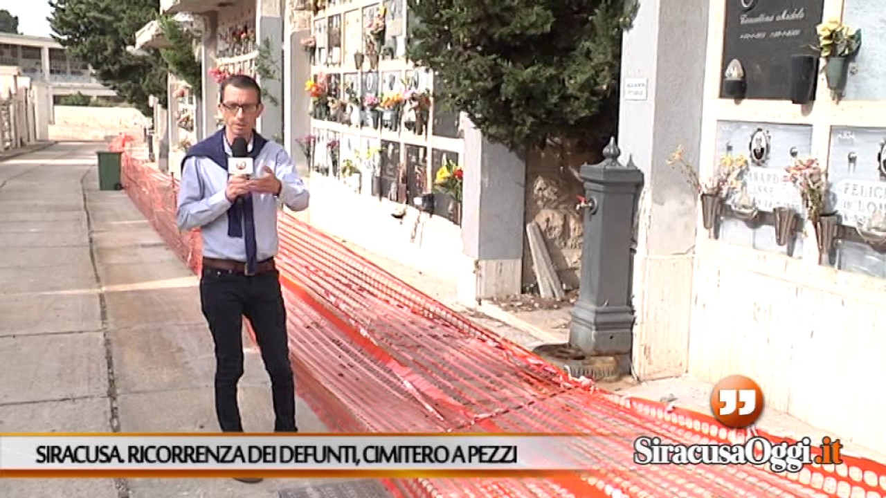 Siracusa. Ricorrenza dei defunti, cimitero pulito ma a pezzi