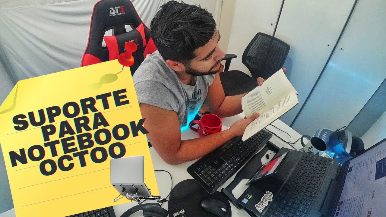 Suporte para notebook OCTOO Uptable UP-BL - Muito leve, portátil e prático!