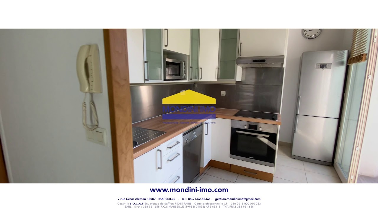 LOCATION - T3 - 100m² - Terrain : 3m² MARSEILLE (13008) - secteur : PRADO_St GINIEZ