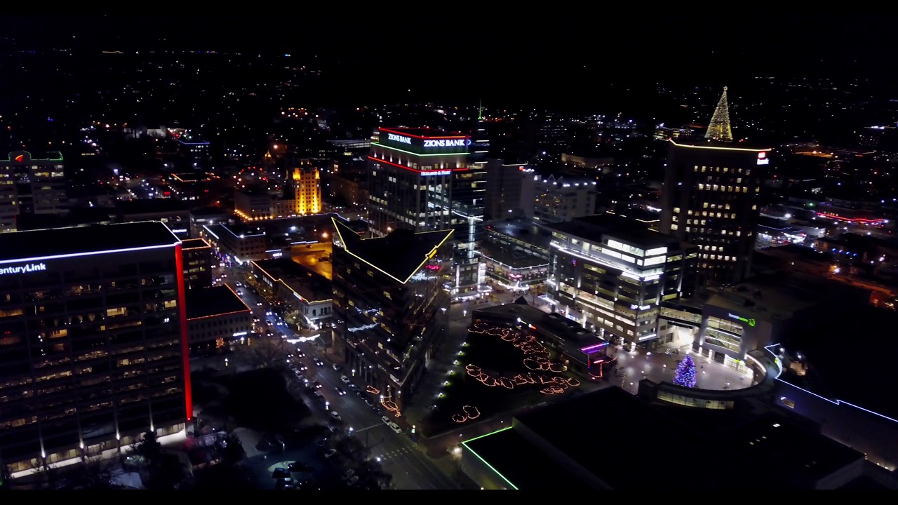 dji Mavic Pro Downtown Boise, ID at Night