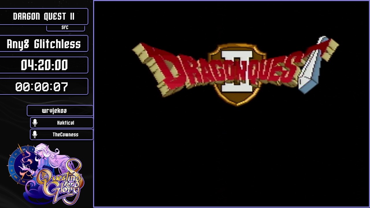 Dragon Quest II Any% Glitchless by wrvjekoa - Questing for Glory 8