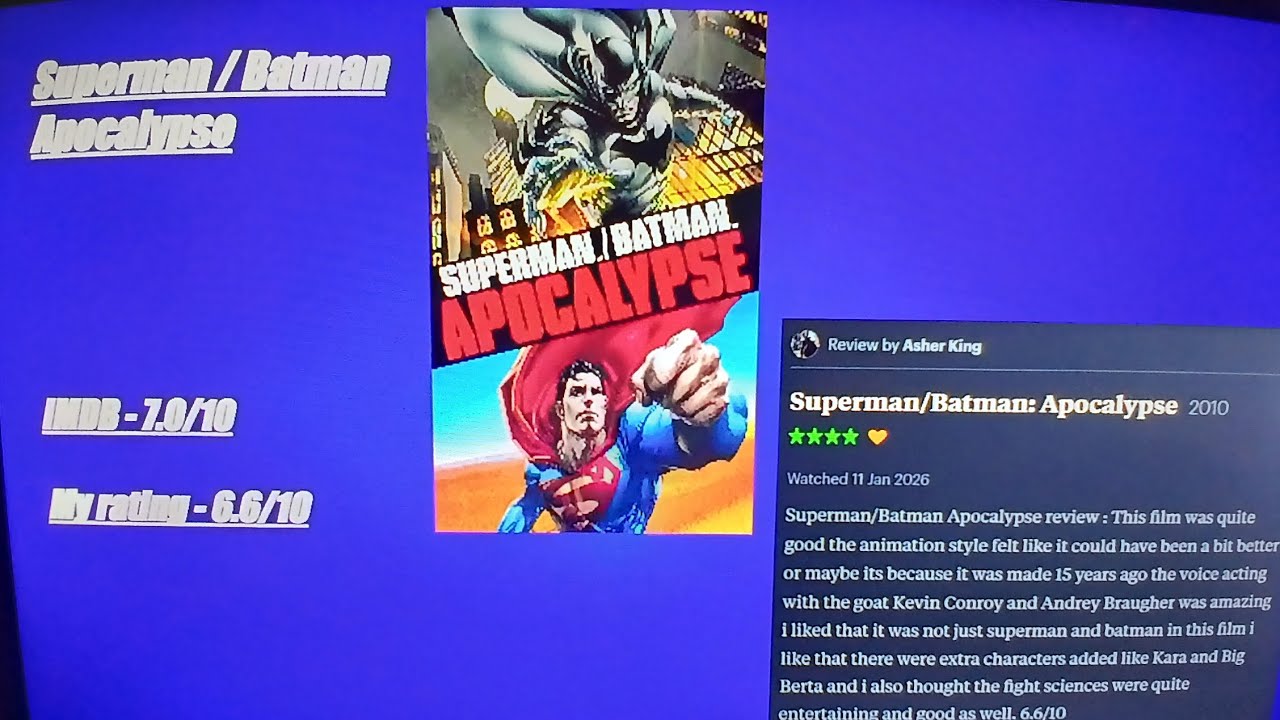Reviewing superman/Batman Apocalypse 