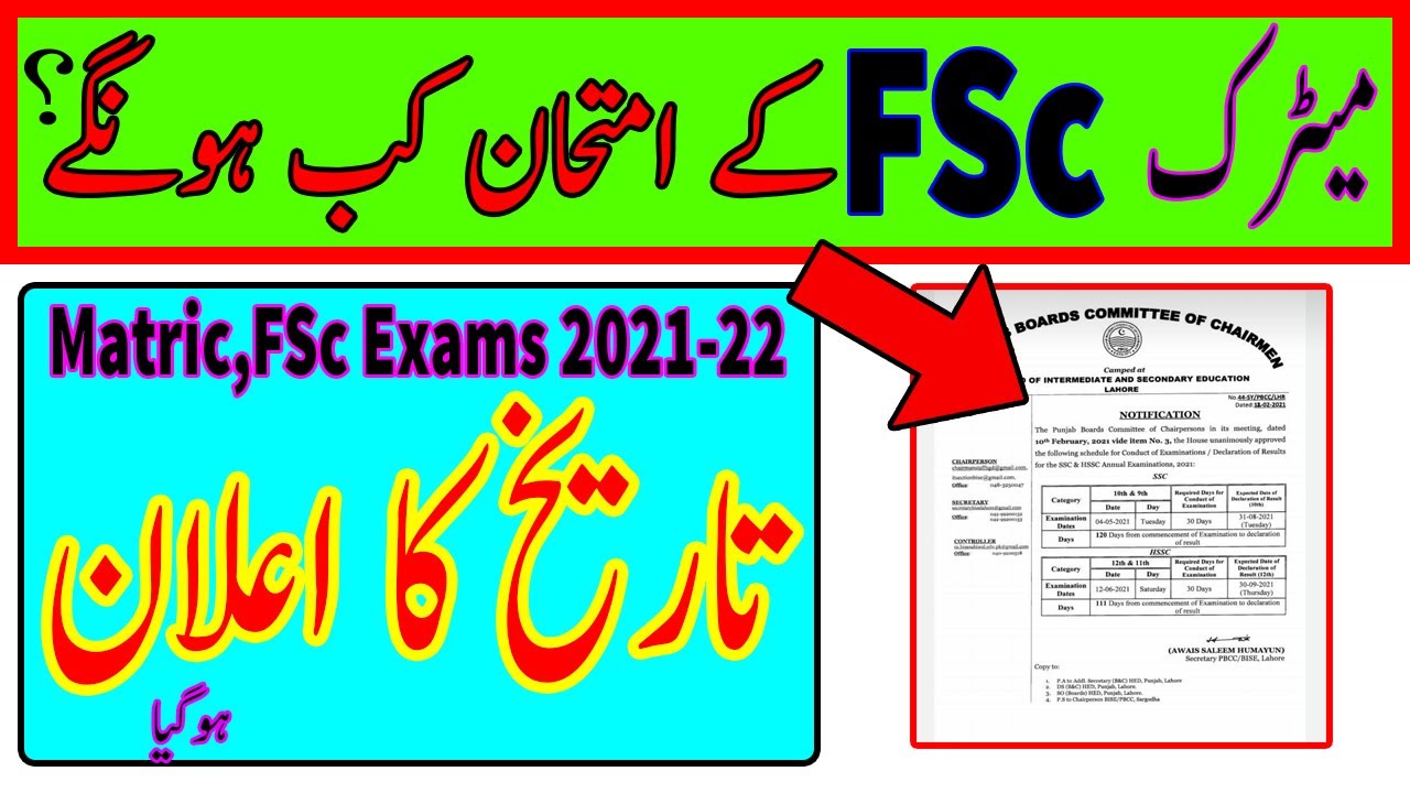 Matric exam 2021 News | Fsc exam 2021 | Fsc exam 2021 News | fsc exam date 2021 | matric exam 2021