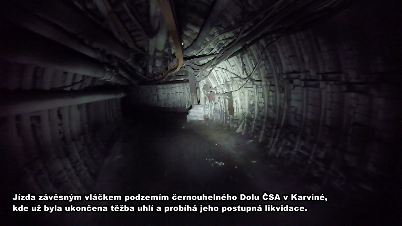 Jízda závěsným vláčkem v Dole ČSA Karviná