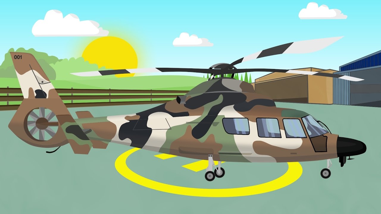 Military Helicopter | Animation for children | Helikopter Wojskowy | Bajki Konstrukcje i inne