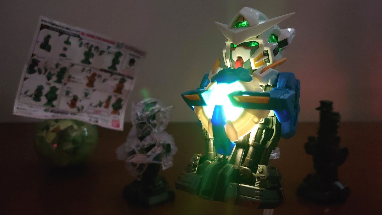 (1回500円！発光ギミックや内部フレームを再現！)機動戦士ガンダム MSメカニカルバスト02 ガンダムエクシア　レビュー