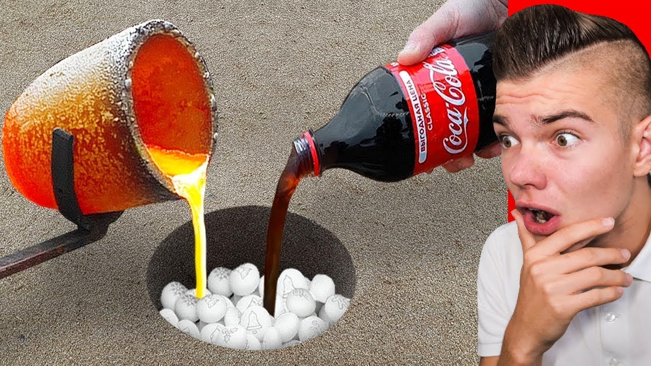 EKSPERYMENT: MENTOSY vs LAWA i COCA COLA pod ziemią!