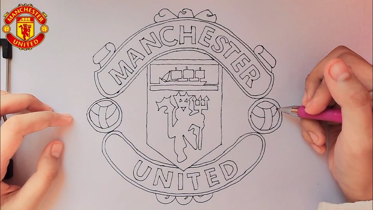 CARA GAMBAR MANCHESTER UNITED | HOW TO DRAW MANCHESTER UNITED