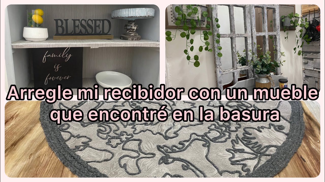 Arregle el recibidor con un mueble que encontré en la basura