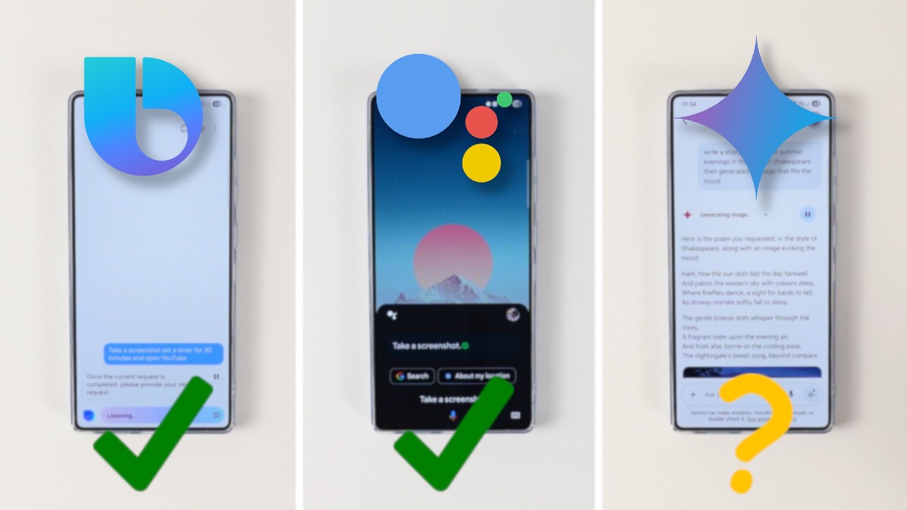 Bixby против Google Assistant против Gemini | 2025