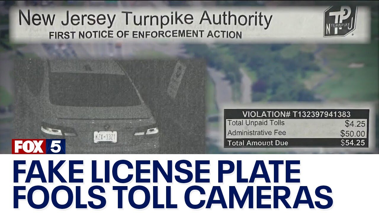 Fake license plate fools toll cameras