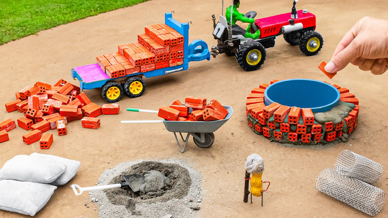 Diy tractor making mini well construction science project‬ 