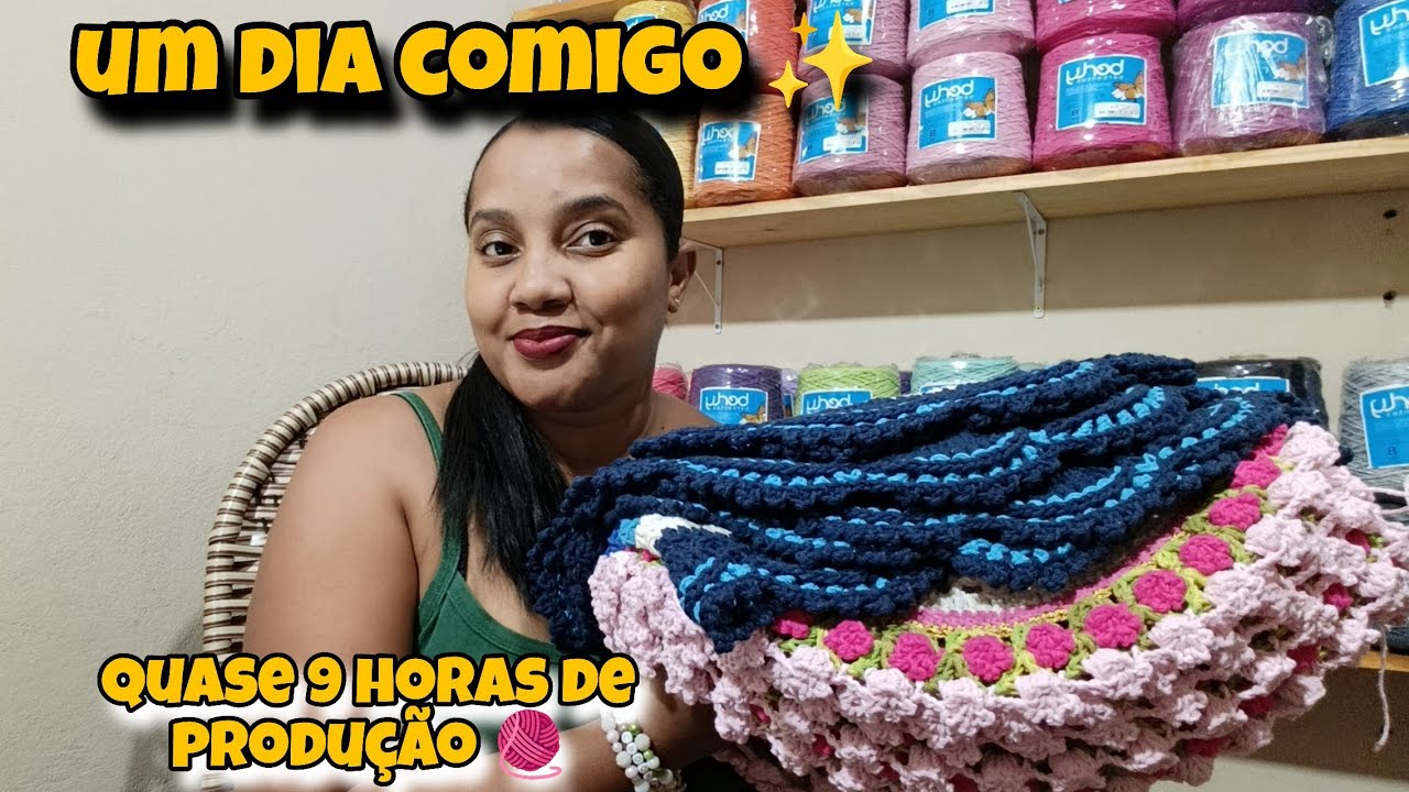 ⚠️ Um dia bem produtivo por aqui ✨ quase 9 horas de produção 🧶